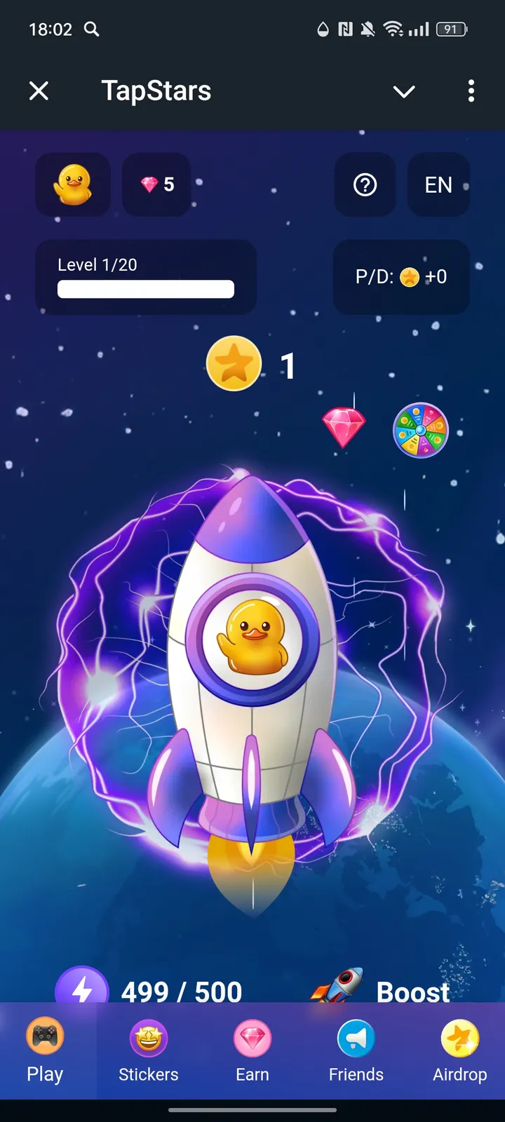 TapStars — Screenshot 1