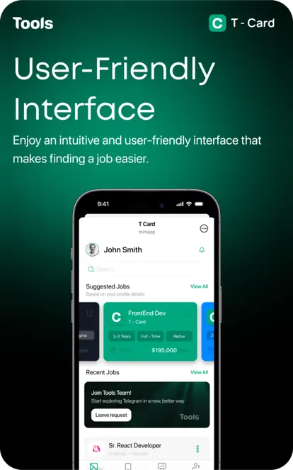 T - Card - Telegram Job Hunting App — Screenshot 4