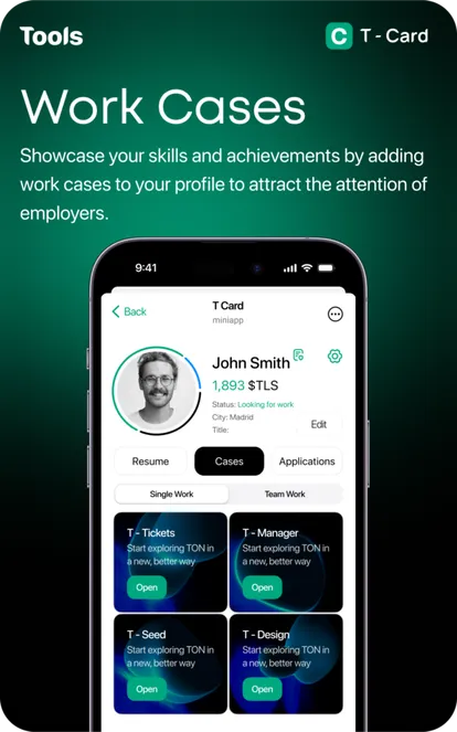 T - Card - Telegram Job Hunting App — Screenshot 5
