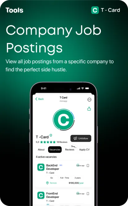 T - Card - Telegram Job Hunting App — Screenshot 8