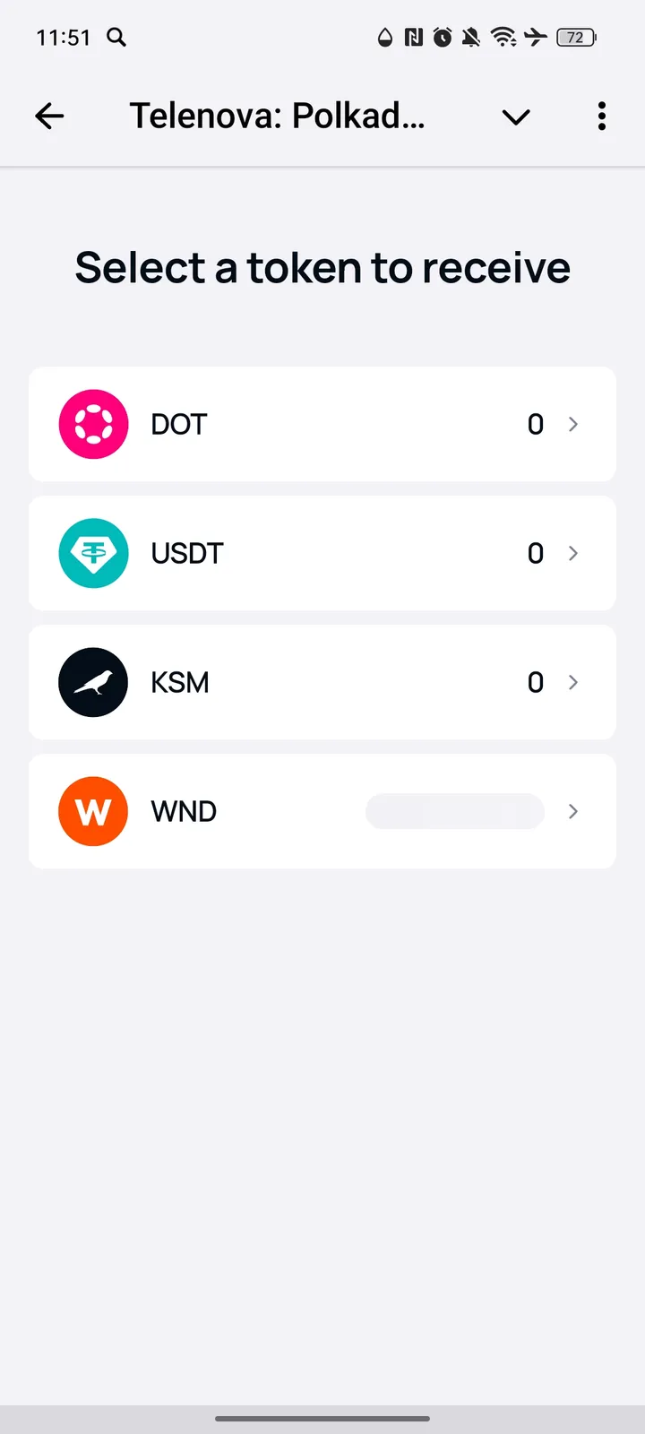 Telenova: Polkadot Wallet — Screenshot 4