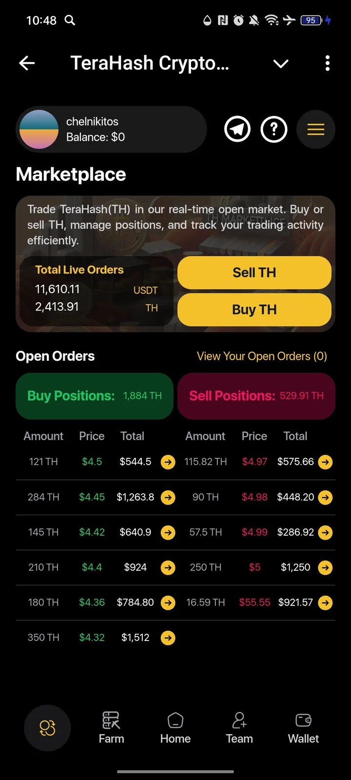 TeraHash Crypto Mining — Screenshot 4