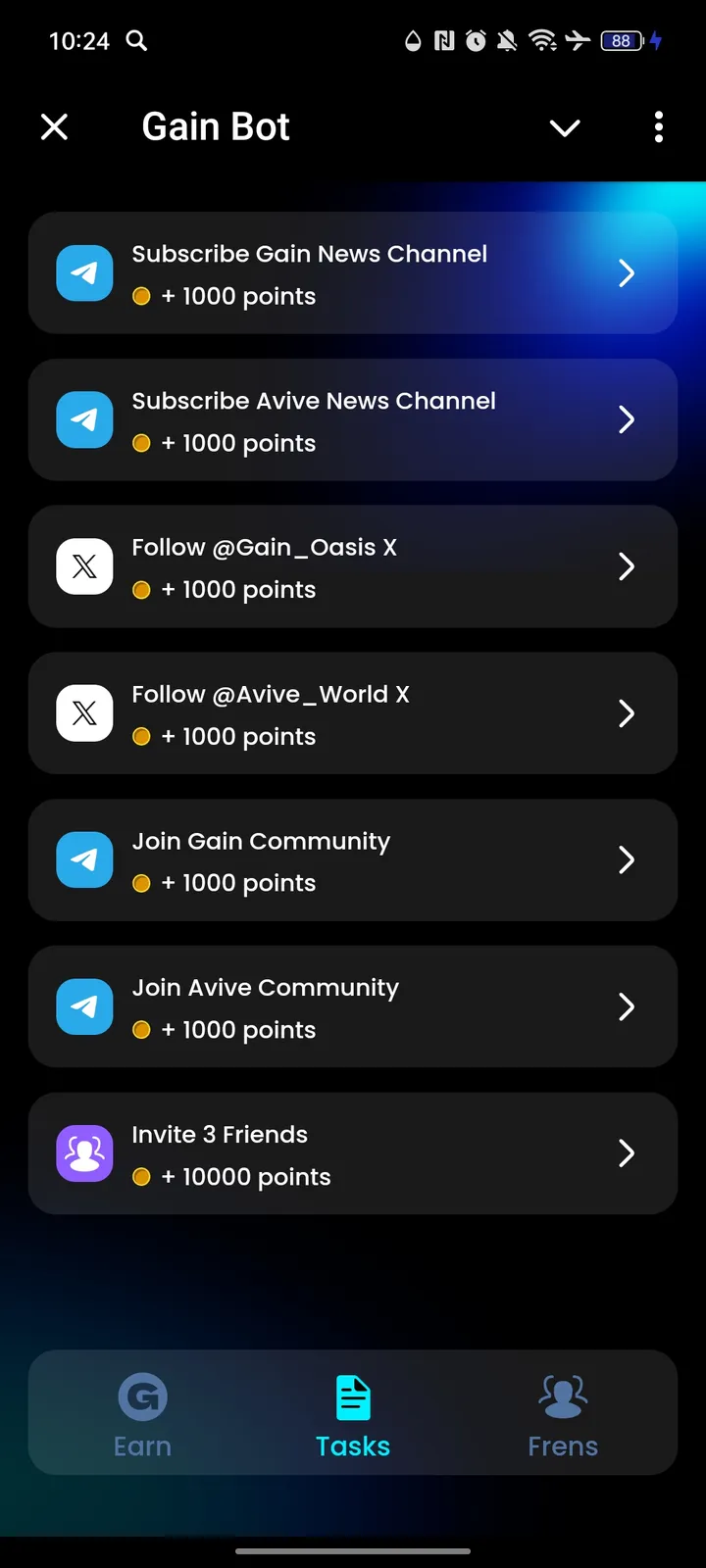 Gain Bot — Screenshot 2