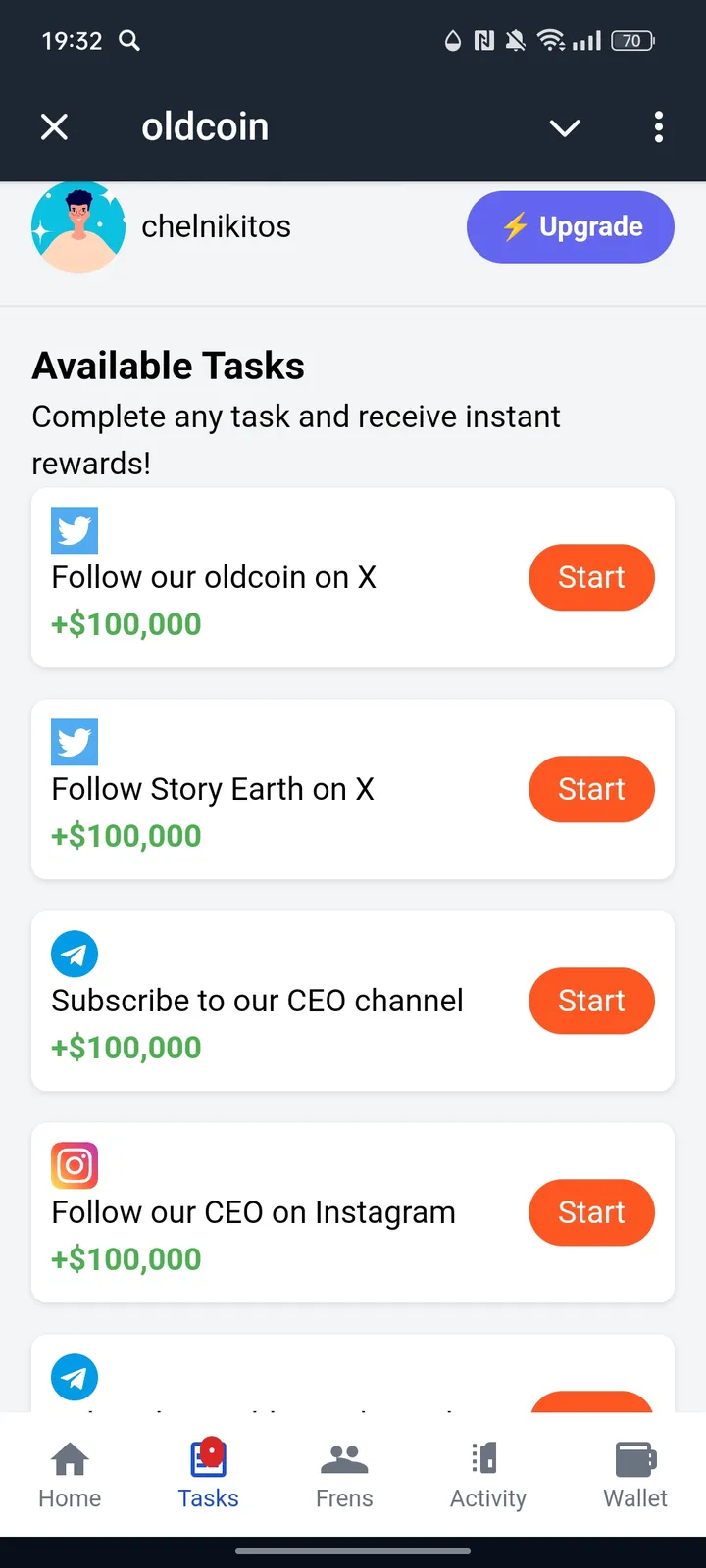 oldcoin — Screenshot 2