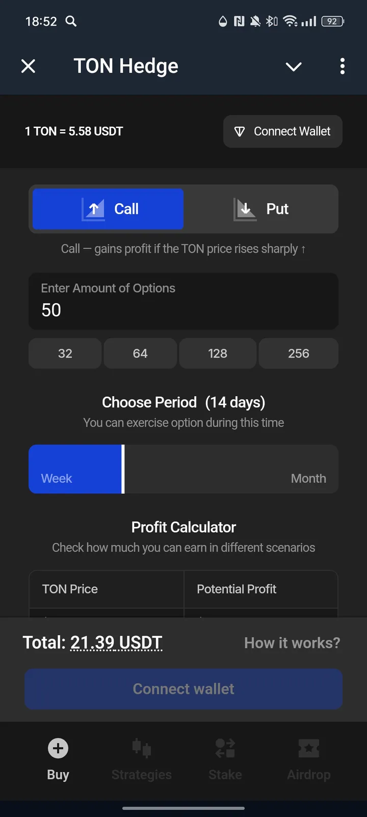 TON Hedge — Screenshot 1