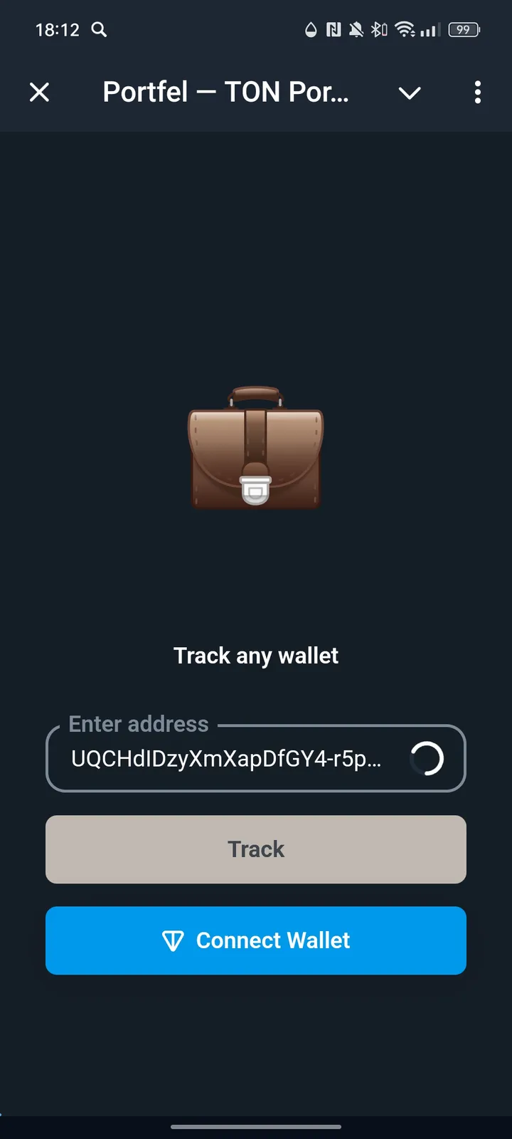 Portfel — TON Portfolio Tracker — Screenshot 1