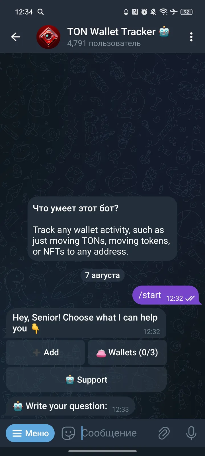 TON Wallet Tracker 🤖 — Screenshot 1