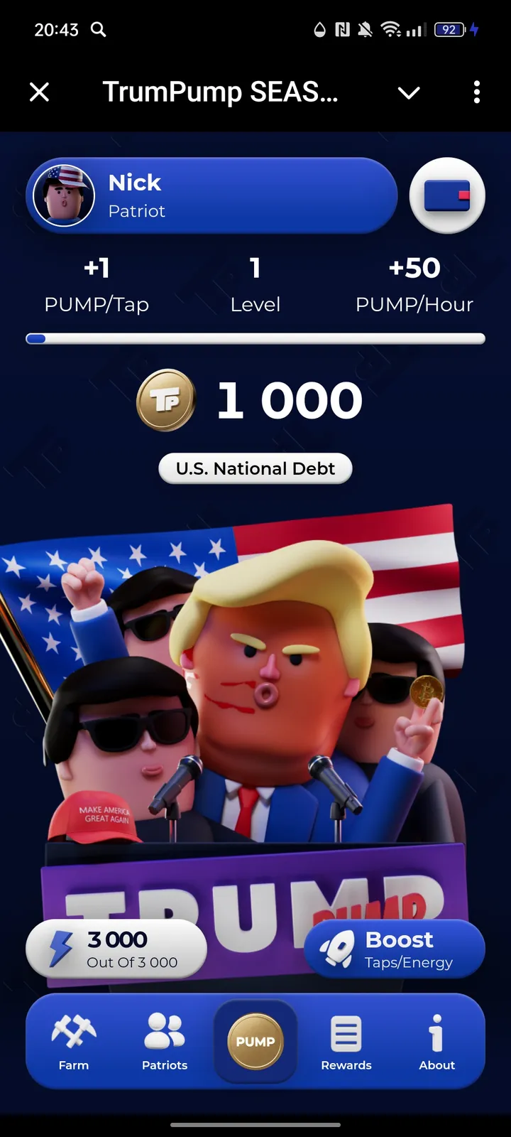 TrumPump SEASON I — Screenshot 1