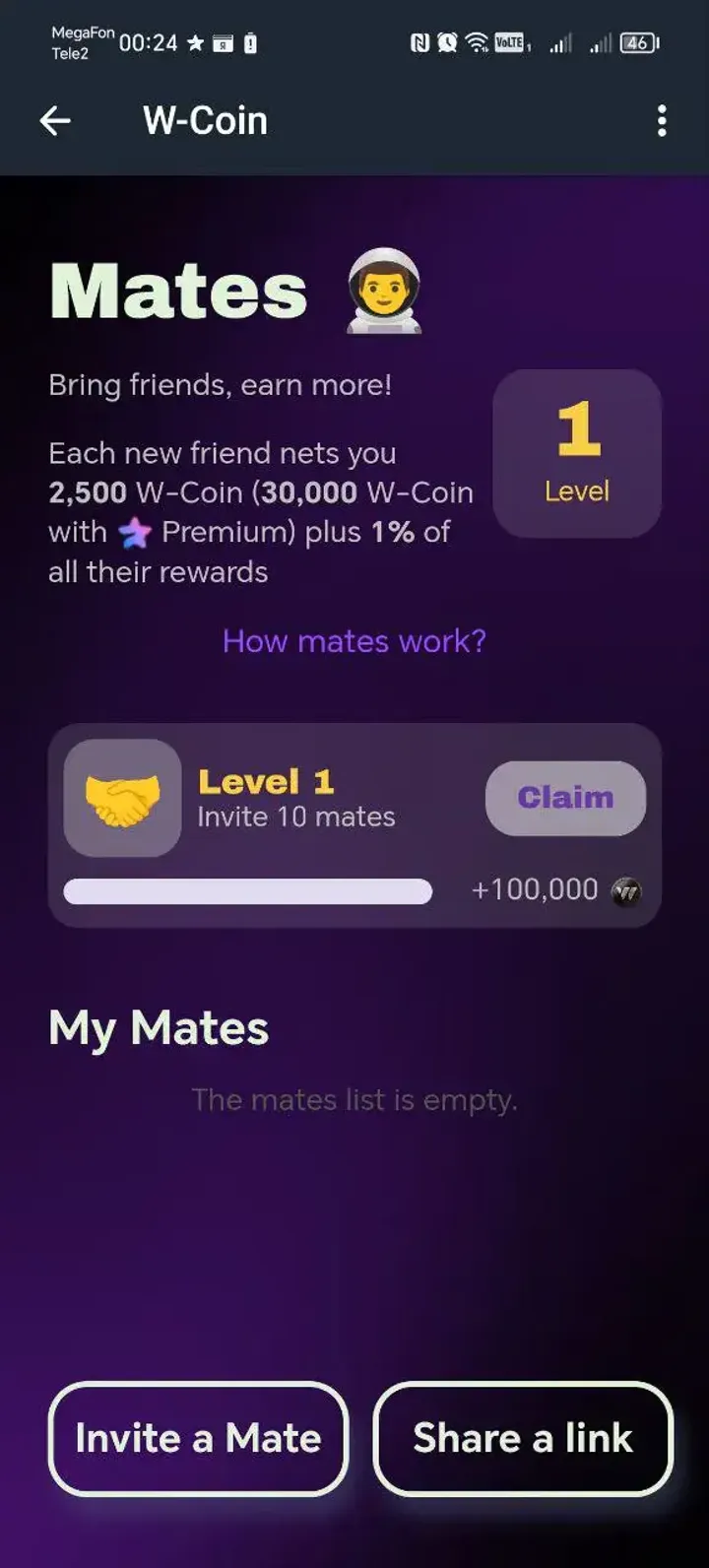 W-Coin — Screenshot 1