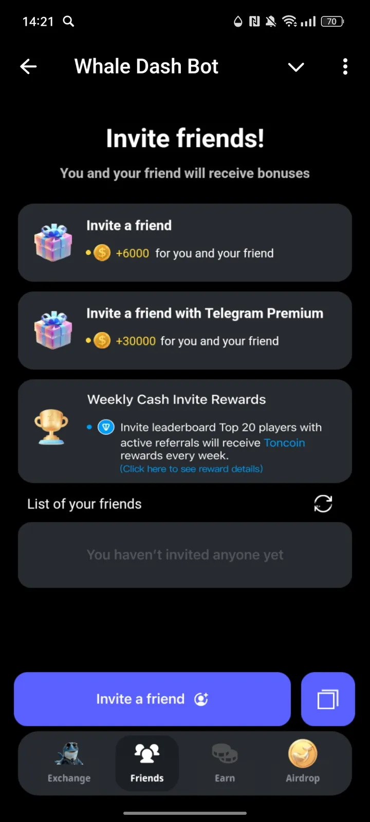 Whale Dash Bot — Screenshot 2