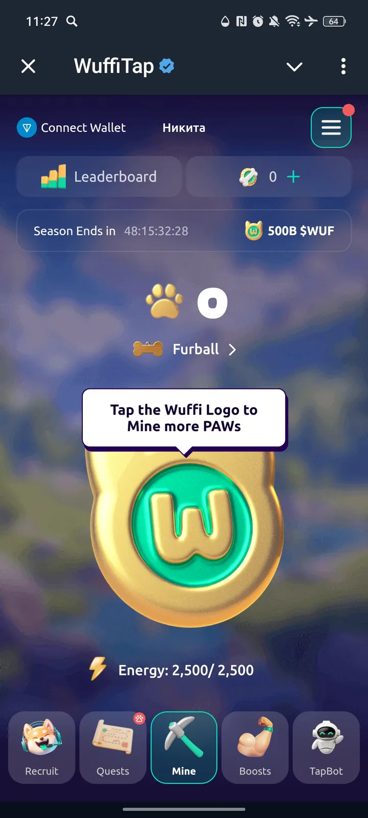 WuffiTap — Screenshot 1
