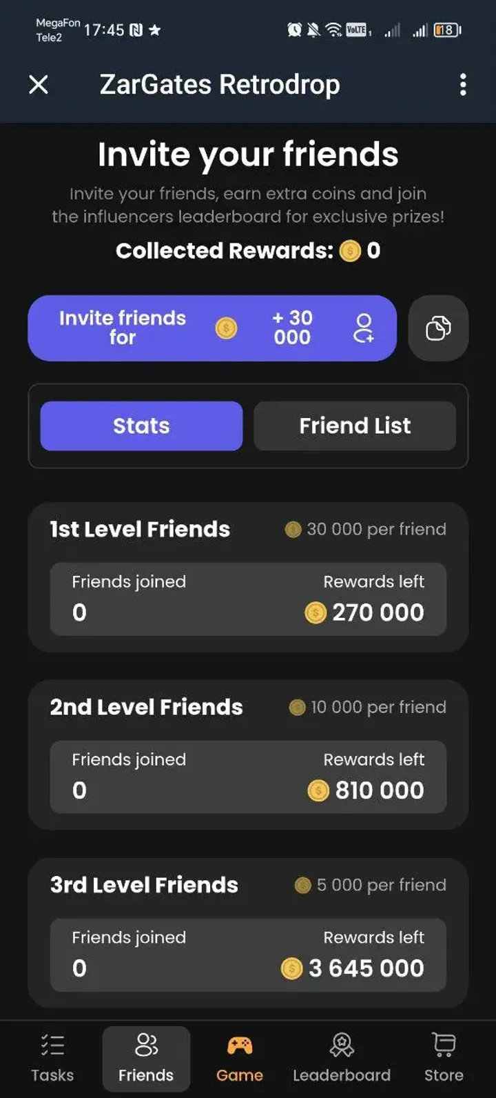 ZarGates Retrodrop — Screenshot 2