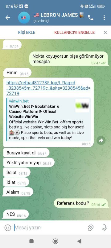 LEBRON KİMSEYE ÖZELDEN YAZMAZ FAKE VE DOLANDIRICI HESAP