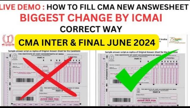 live Demo :- How to Fill CMA Answer sheet CMA intermediate & C ...