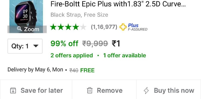 Did you grab this deal on flipkart?