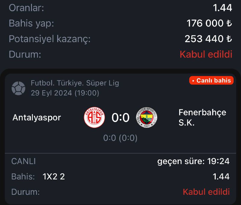 FENER YENER YÜKLÜ BAHİS