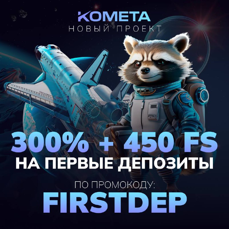 ДЕЛАЙ ДЕПОЗИТЫ И ЗАБИРАЙ  300% + 450 FS В НОВОМ KOMETA CASINO  KOMETA ➤ https...