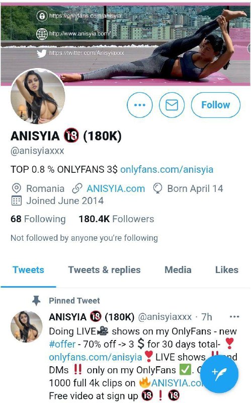 Anisyia. Русская девочка. Делала контент, когда ты ещё ходил в | Сливы ...