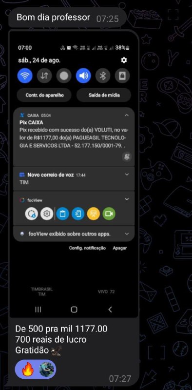 TESTEMUNHE ISSO       SÁBADO COMEÇANDO E NOSSO ALUNO FORRANDO O BOLSO     Com...