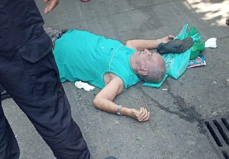 Senhor ainda não identificado morre no Calçadão de Bangu