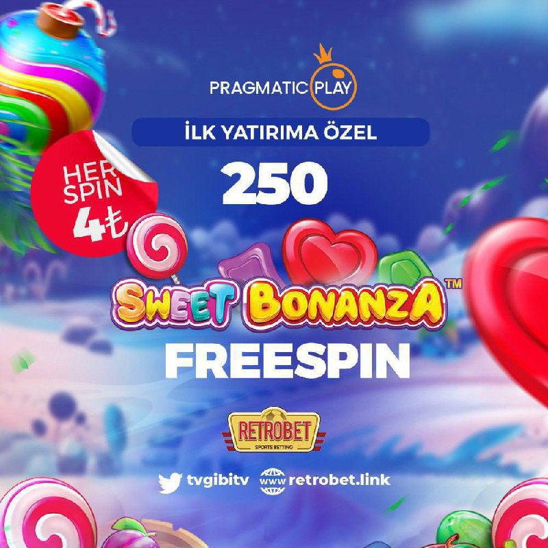 Tüm Üyelere 250₺        Freespin #Retrobet'ten !    Her Spin  ₺   500 TL yatı...