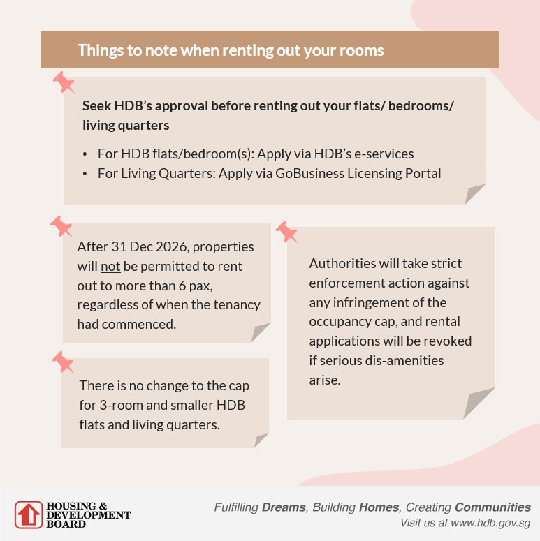 Renting out your hdb flat or living quarters in hdb commercia hdb