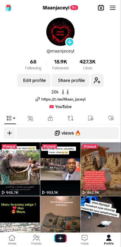 Ma idinka heli karaa 10 qof oo follow soo dhahda cinwaankaasi  19K inyar ayaa...