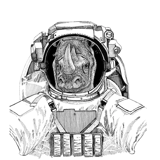 Animals in Space @mybeststickers sticker 12