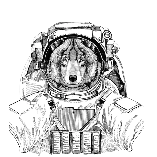Animals in Space @mybeststickers sticker 20