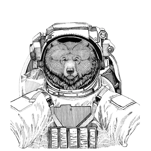 Animals in Space @mybeststickers sticker 3