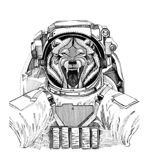 Animals in Space @mybeststickers sticker 21