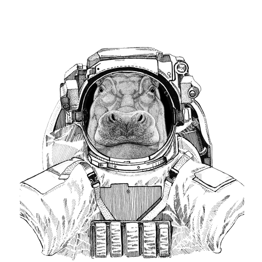 Animals in Space @mybeststickers sticker 4