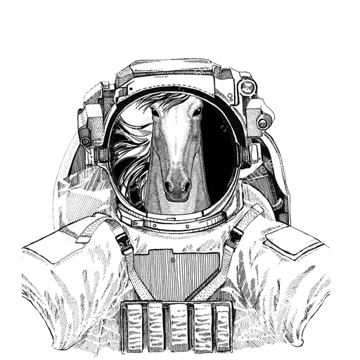 Animals in Space @mybeststickers sticker 5