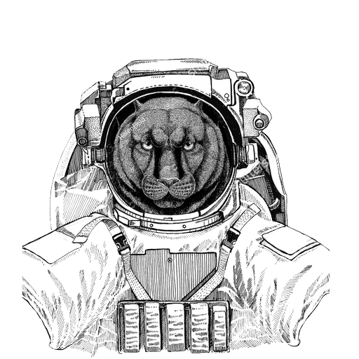 Animals in Space @mybeststickers sticker 9