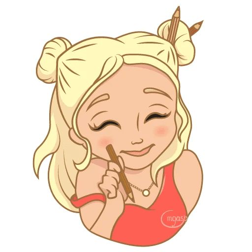 Artist girl Telegram sticker pack
