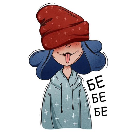 Голубоволосая девушка isgerd.var Telegram sticker pack
