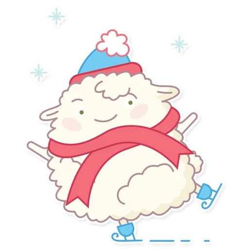 Cute Sheep sticker 2