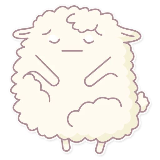 Cute Sheep sticker 16