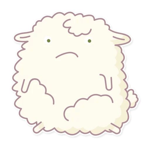 Cute Sheep sticker 4