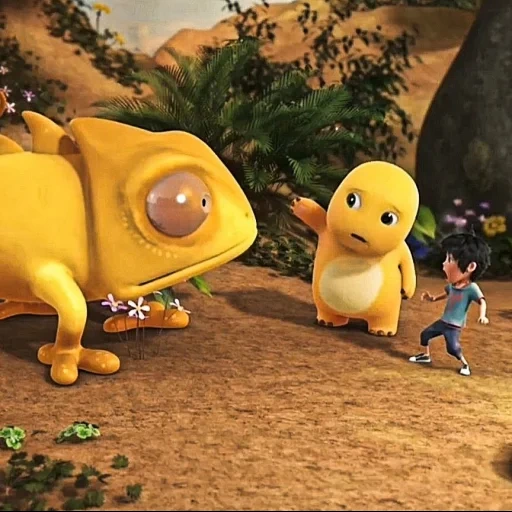 dino kuning sticker 80