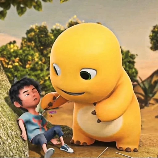 dino kuning sticker 95