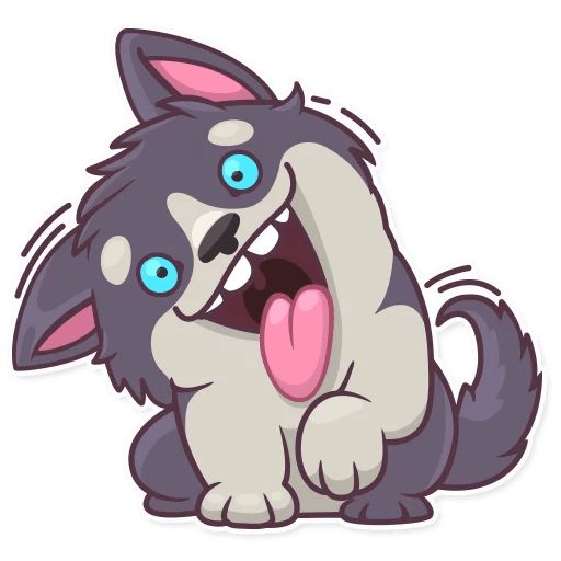 Hank the Husky Telegram sticker pack