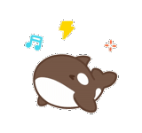 Cute little whale sticker 12