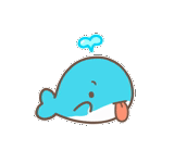 Cute little whale sticker 16