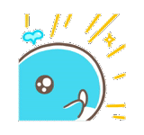 Cute little whale sticker 17