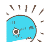 Cute little whale sticker 19