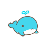 Cute little whale sticker 8