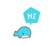 Cute little whale sticker 9