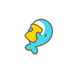 Cute little whale sticker 10