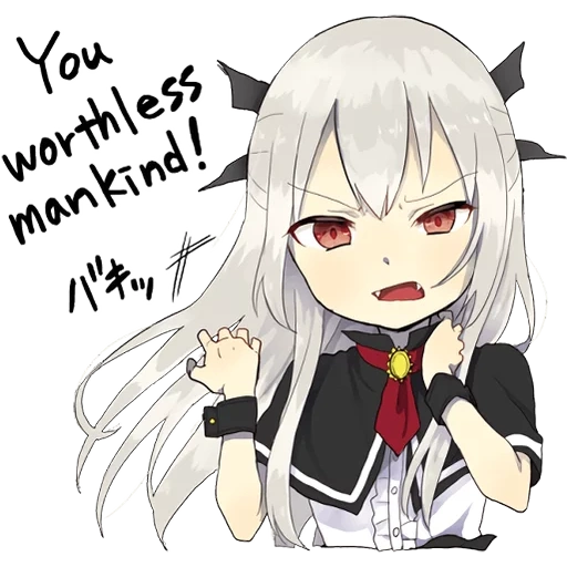 A little girl Sticker (Vampire) ENG :: @line_stickers sticker 33